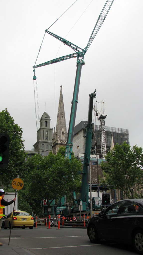 A crane in Melbourne